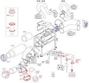 2460 Gömme kurşun egzoz çıkışı
