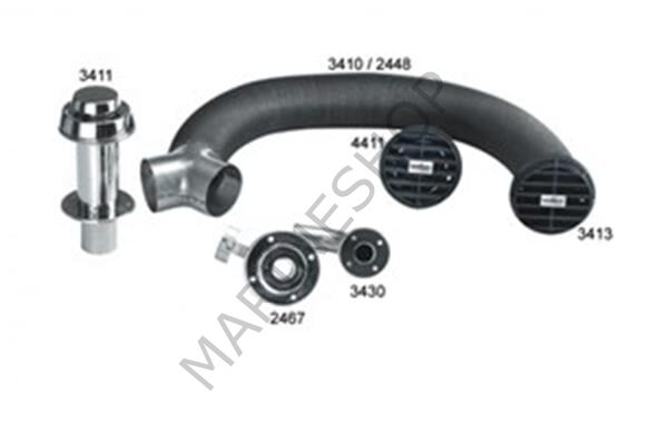 3413, 40 D modeli için sıcak hava çıkış ızgarası, 3 bölmeli
