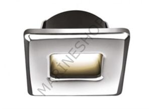 Ember Led Merdiven Lambası Mavi Kare, parlak krom 45x45 mm