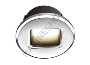 Ember Led Merdiven Lambası Sıcak Beyaz Yuvarlak, Parlak Krom 45 mm