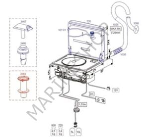 1030, 800 modeli için egzoz battaniyesi