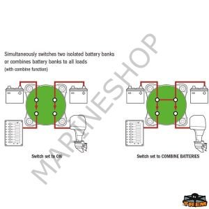 T-Power Dual Circuit Akü Şalteri 32V/350A