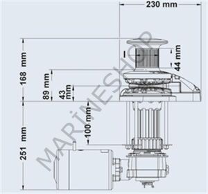 Maxwell RC-10 1000W 12V 8mm Tamburlu Dik Irgat