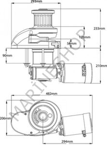 Maxwell RC12-10 1200W 24V 12mm Tamburlu Dik Irgat