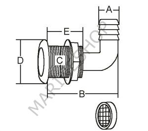 Tank havalandırma 90 DERECE 33MM