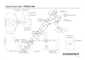 PTM-R1-S40 Montaj Ayağı. Uydu/Radar/Kamera