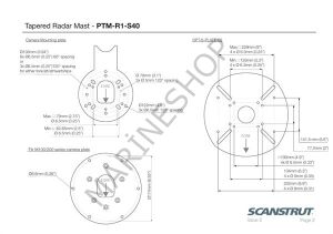 PTM-R1-S40 Montaj Ayağı. Uydu/Radar/Kamera