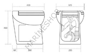Artic Cut 24V Beyaz Taş Taharet Musluklu Tuvalet
