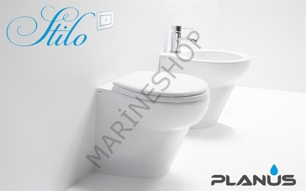 Stilo 12V Beyaz Taş Taharet Kitli Tuvalet
