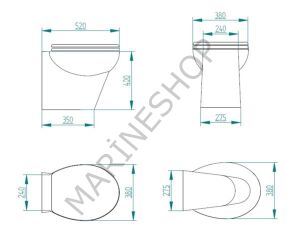 Stilo Plus 24V Beyaz Taş Taharet Kitli Tuvalet