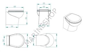 Match 12V Beyaz Kısa Taş. Thr. Kitli Tuvalet