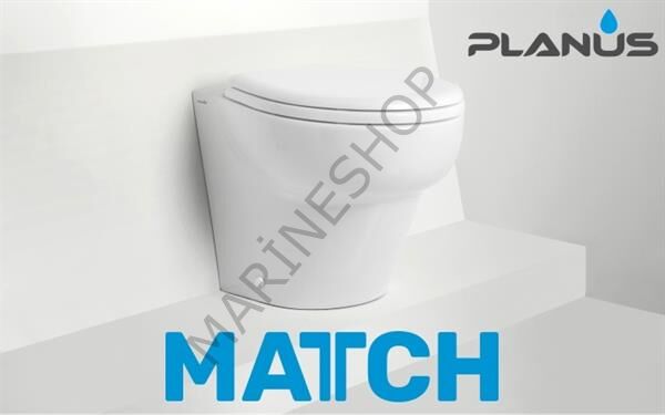Match 24V Beyaz Kısa Taş Thr.Kitli Tuvalet