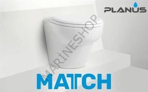 Match 24V Beyaz Kısa Taş Thr.Kitli Tuvalet