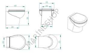 Match 24V Beyaz Kısa Taş Thr.Kitli Tuvalet
