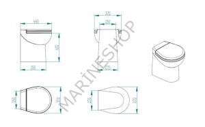 Artic C 12V Beyaz Taş Thr. Kitli Tuvalet