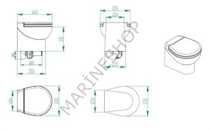 Artic C 24V Beyaz Kısa Taş, Thr. Kitli Tuvalet