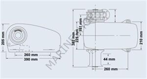 Maxwell HWC 1200W 12V 10mm Tamburlu Yatay Irgat Çekme Kapasitesi 1590 kg