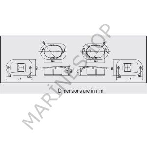 Fos Led 12 İskele&Sancak Feneri, Siyah, Gömme