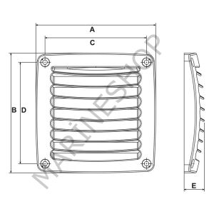 PLASTİK HAVALANDIRMA 118X118MM BEYAZ