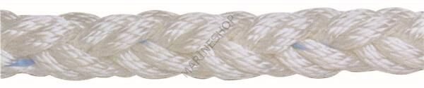 Beyaz polyester 8 kollu halat, 20mm