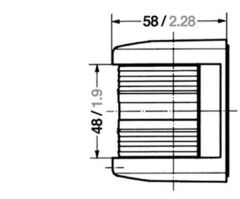 Aqua Signal 25 Serisi Pruva Seyir Feneri Beyaz