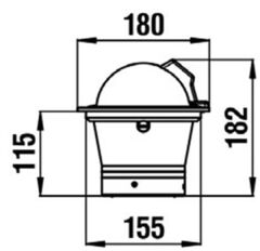 Riviera Bw1 White Star Gömme Pusula 130mm Siyah