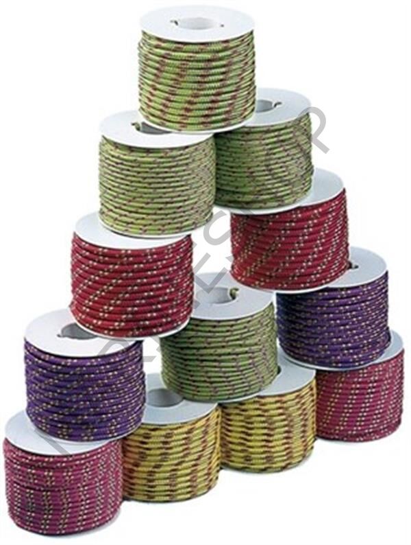 Polyester halat, çok renkli 2mm x 20m