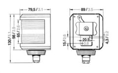Aqua Signal 40 serisi iskele Sancak Seyir Feneri 24V Siyah