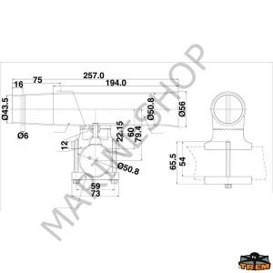 Trem Kamış Yuvası, AISI 316 Vard. Montaj Ø38-50mm