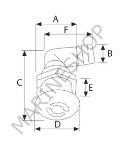 TANK HAVALANDIRMA, 90°,Ø16MM GİRİŞ, PLASTİK