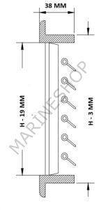 Hava Çıkış Izgarası. Maun Dört Yönlü 254X152 mm