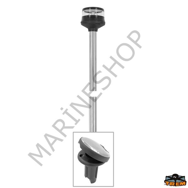 TREM DİREKLİ SİLYON FENERİ,GÖMME.360°,100CM-SİYAH