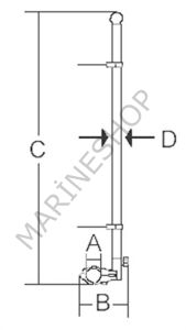 Bayrak direği 450MM A25