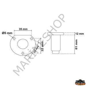 TREM DİRE. SİLYON FENERİ,GÖMME.360°,100CM - BEYAZ