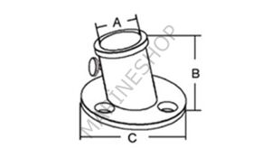 Bayrak direği soketi 25MM