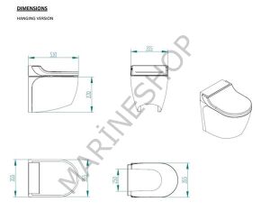 RELAX 24V GEBERİT TUVALET, BEYAZ, DUVARA MONTAJ