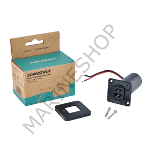 TILE-USB-A/USB-C ŞARJ SOKETİ, SİYAH ÇERÇEVE