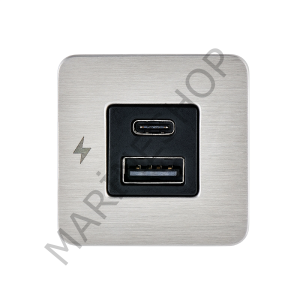 TILE-USB-A/USB-C ŞARJ SOKETİ, PASL. ÇERÇEVE