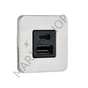 TILE-USB-A/USB-C ŞARJ SOKETİ, PASL. ÇERÇEVE