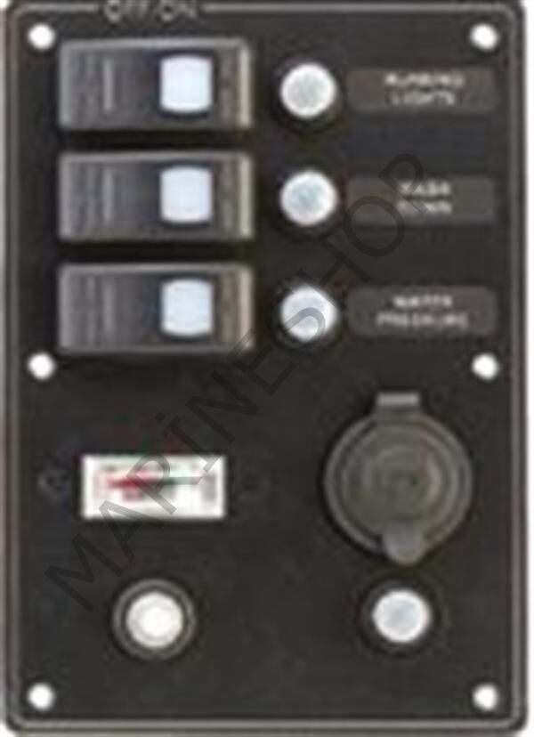 3'lü Çakmaklı Ve Ampermetreli Sigorta paneli