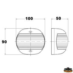 Trem İskele Seyir Feneri 12V Siyah