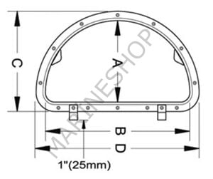 D modern hatch 495mm