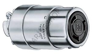 Hubbell 220V paslanmaz marin fiş 50 Amp