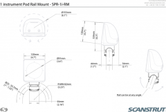 SPR-1I-RM BEYAZ POD. 1XSTD INST.İÇİN, RAYA MONTAJ
