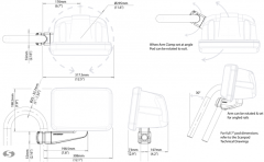 SPR-7-AM 7 EKRAN İÇİN BEYAZ POD. RAYA MONTAJ.DİRSEKLİ