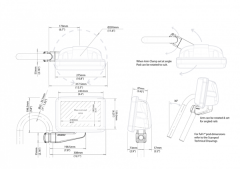 SPR-7S-AM 7EKRAN İÇİN BEYAZ POD. RAYA MONTAJ. DİRSEKLİ