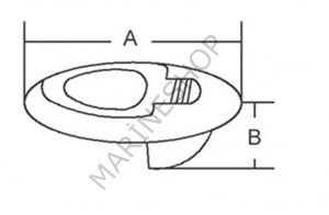 Gömme kulp, kare 51mm