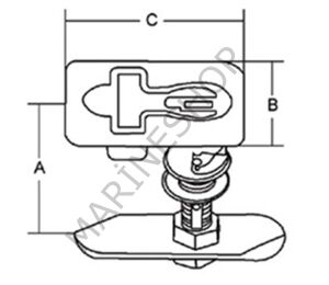 Gömme kulp, kare.  63X76mm