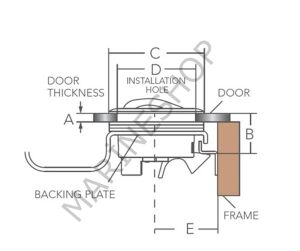 Mandallı gömme kulp 61.5mm